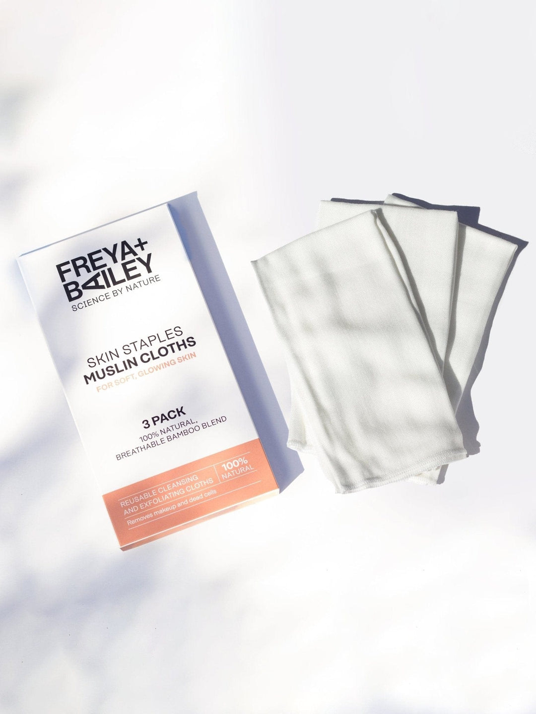 3 x Skin Staples Muslin Cloths - Freya + Bailey Skincare