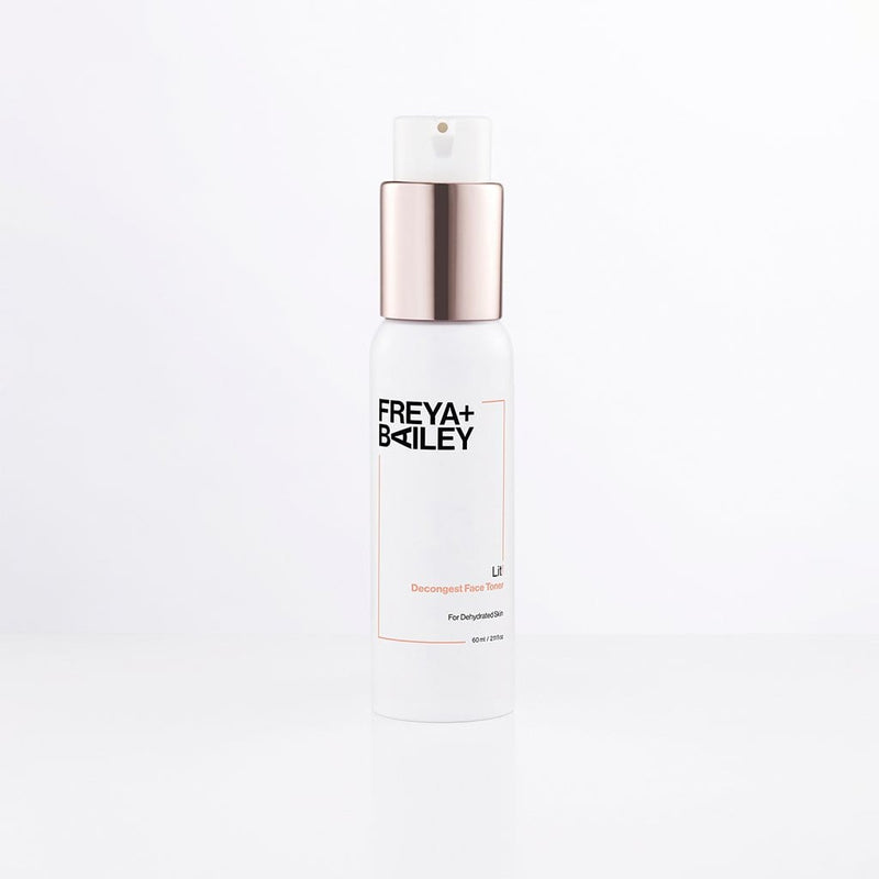 LIT! DECONGEST FACE TONER WITH ROSE + VITAMIN C (Dehydrated Skin) - Freya + Bailey Skincare